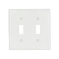 Product Image of Toggle Wallplate, 10% Deeper Than Standard Size, White, Toggle Cutout, Thermoset, 2-Gang, 4139W-BOX