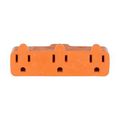 Product Image of 3 Outlet Cube Tap, Single Receptacle To 3 Outlets, Polarized, 15A, 125V, Orange, 5-15R, 4402RN-BOX