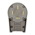Product Image of Arrow Hart Angled Plug, #12-4 Awg 60A, 120/208V, Black w/ Neoprene Gasket, 18-60P, 4-Pole 4-Wire, 4516AN