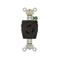 Product Image of Safety Grip Locking Receptacle, #18-10 Awg, 15A, Industrial, 250V, Side Wiring, Black, Brass, 4560