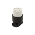 Product Image of Safety Grip Locking Connector, 15A, Commercial, 250V, Back Wiring, Black, White, L6-15, 4579