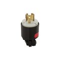 Product Image of Safety Grip Locking Plug, #14-10 Awg, 10A, 15A, Industrial, 125/250V, Back Wiring, Black, White, 4767