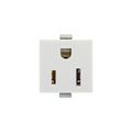 Product Image of Panel Mount/Snap-In Single Receptacle, #14-12 Awg 15A, Snap-In, Panel 125V Bulk, Fiber Back Clip, 49-01W-BU