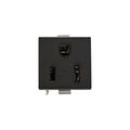 Product Image of Panel Mount/Snap-In Single Receptacle, #14-12 Awg 15A, Panel 125V 90 Degree Quick Connect, Black, 49-8BK-BU