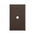 Product Image of Telephone And Coaxial Wallplate, Brown, 0.375" Hole Cutout, Nylon, Single-Gang, 5128B-BOX