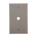 Product Image of Telephone And Coaxial Wallplate, Gray, 0.375" Hole Cutout, Nylon, Single-Gang, Standard, 5128GY-BOX