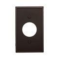 Product Image of Single Receptacle Wallplate, Brown, 1.406" Hole Cutout, Nylon, Single- Gang, Standard, 5131B-BOX