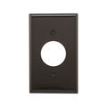 Product Image of Single Receptacle Wallplate, Black, 1.406" Hole Cutout, Nylon, Single- Gang, Standard, 5131BK