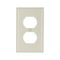 Product Image of Standard Size Duplex Receptacle Wallplate, Almond, Power Outlet, Nylon, 1, Standard, 5132A