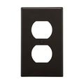 Product Image of Duplex Receptacle Wallplate, Black, Duplex Receptacle Cutout, Nylon, Single- Gang, Standard, 5132BK-SP