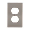 Product Image of Duplex Receptacle Wallplate, Gray, Duplex Receptacle Cutout, Nylon, Single- Gang, Standard, 5132GY-BOX