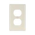Product Image of Standard Size Duplex Receptacle Wallplate, Light Almond, Power Outlet, Nylon, 1, Standard, 5132LA