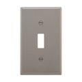 Product Image of Toggle Wallplate, Gray, Toggle Cutout, Nylon, Single- Gang, Standard, Ed Box, 5134GY-BOX