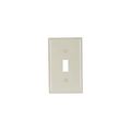 Product Image of Standard Size Toggle Switch Wallplate, Light Almond, Toggle, Nylon, 1, Standard, 5134LA