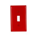 Product Image of Toggle Wallplate, Red, Toggle Cutout, Nylon, Single- Gang, Standard, Ed Box, 5134RD-BOX