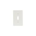 Product Image of Standard Size Toggle Switch Wallplate, White, Toggle, Nylon, 1, Standard, 5134W