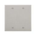 Product Image of Blank Wallplate, Gray, Blank Cutout, Nylon, Two- Gang, Standard, Ed Box, 5137GY-BOX