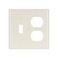 Product Image of Combination Wallplate, Lt. Almond, Toggle, Duplex Receptacle Cutout, Nylon, 2- Gang, Standard, 5138LA