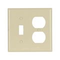 Product Image of Combination Wallplate, Ivory, Toggle, Duplex Receptacle Cutout, Nylon, 2- Gang, Standard, Ed Box, 5138V-BOX