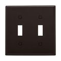 Product Image of Toggle Wallplate, Brown, Toggle Cutout, Nylon, Two- Gang, Standard, Ed Box, 5139B-BOX