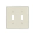 Product Image of Toggle Wallplate, Lt. Almond, Toggle Cutout, Nylon, Two- Gang, Standard, 5139LA