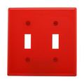 Product Image of Toggle Wallplate, Red, Toggle Cutout, Nylon, Two- Gang, Standard, Ed Box, 5139RD-BOX