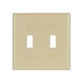 Product Image of Toggle Wallplate, Ivory, Toggle Cutout, Nylon, Two- Gang, Standard, Ed Box, 5139V-BOX