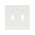 Product Image of Toggle Wallplate, White, Toggle Cutout, Nylon, Two- Gang, Standard, Ed Box, 5139W-BOX