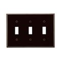 Product Image of Standard Size Toggle Switch Wallplate, Brown, Toggle, Nylon, 3, Standard, 5141B-BOX