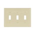 Product Image of Toggle Wallplate, Ivory, Toggle Cutout, Nylon, Three- Gang, Standard, Ed Box, 5141V-BOX