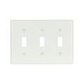 Product Image of Toggle Wallplate, White, Toggle Cutout, Nylon, Three- Gang, Standard, Ed Box, 5141W-BOX