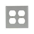 Product Image of Duplex Receptacle Wallplate, Gray, Duplex Receptacle Cutout, Nylon, 2- Gang, Standard, Ed Box, 5150GY-BOX