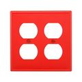 Product Image of Duplex Receptacle Wallplate, Red, Duplex Receptacle Cutout, Nylon, 2- Gang, Standard, Ed Box, 5150RD-BOX