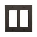 Product Image of Decorator / Gfci Wallplate, Black, Decorator Cutout, Nylon, Two- Gang, Standard, 5152BK