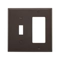 Product Image of Combination Wallplate, Brown, Toggle, Decorator Cutout, Nylon, Two- Gang, Standard, Ed Box, 5153B-BOX