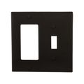 Product Image of Combination Wallplate, Black, Toggle, Decorator Cutout, Nylon, Two- Gang, Standard, 5153BK