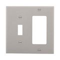 Product Image of Combination Wallplate, Gray, Toggle, Decorator Cutout, Nylon, Two- Gang, Standard, Ed Box, 5153GY-BOX