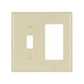 Product Image of Combination Wallplate, Ivory, Toggle, Decorator Cutout, Nylon, Two- Gang, Standard, Ed Box, 5153V-BOX
