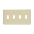 Product Image of Toggle Wallplate, Ivory, Toggle Cutout, Nylon, Four- Gang, Standard, Ed Box, 5154V-BOX