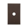Product Image of Telephone And Coaxial Wallplate, Brown, 0.625" Hole Cutout, Nylon, Single-Gang, 5159B-BOX