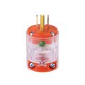 Product Image of Straight Blade Plug, Lighted/Power Indicating, #18-12 Awg 15A, 125V, Orange,2-Pole 3-Wire, 515PLTRN-F