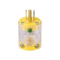 Product Image of Straight Blade Plug, Lighted/Power Indicating, #18-12 Awg 15A, 125V, 5-15P, 2-Pole 3-Wire, 515PLTY-F