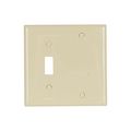 Product Image of Combination Wallplate, Ivory, Toggle, Blank Cutout, Nylon, Two- Gang, Standard, Ed Box, 5171V-BOX