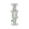 Product Image of Toggle Switch, 15A, Residential, Wall, 120V, Side Wire, Screw, White, Three-Way, 5223-7W-BU