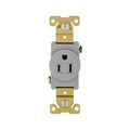 Product Image of Arrow Hart Industrial Single Receptacle, #14-10 Awg 15A 125V, Gray, High-Impact Nylon Face, 5261GY