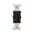 Product Image of Arrow Hart Extra Heavy-Duty Industrial Single Receptacle, #14-10 Awg 20A 125V, Brown, 5-20R, 5361B