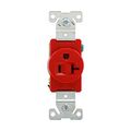 Product Image of Arrow Hart Extra Heavy-Duty Industrial Grade Single Receptacle, #14-10 Awg 20A, 125V, Red, 5-20R, 5361RD