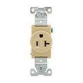 Product Image of Arrow Hart Extra Heavy-Duty Industrial Single Receptacle, #14-10 Awg 20A 125V, Ivory, 5-20R, 5361V