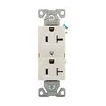 Product Image of Arrow Hart Heavy-Duty Industrial Duplex Receptacle, #14-10 Awg 20A 125V, White, 5-20R, Duplex, 5362W