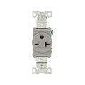 Product Image of Arrow Hart Industrial Single Receptacle, #14-10 Awg 20A, 250V, Gray, 6-20R, 5461GY